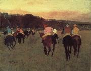 Race horses in Longchamp Edgar Degas